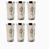 KCL Ekonomica Stainless Steel Laser Etching Water Glass/Drinking Glass/Tumblers - Capacity - 250ML Each Glass- Pack of 6 view 1