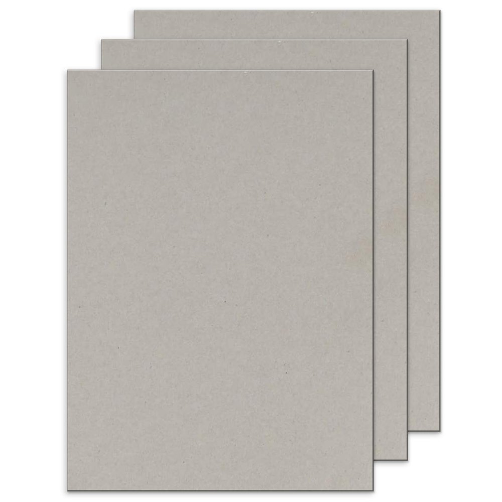 Lakeer A3 Size Grey Board Cardstock Paper Board 2mm Thickness Pack of 3 Pcs