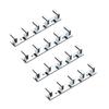 QUISTAL 5 Pin L Hook - Premium Glossy Clothes, Towel, Keys and Robe Hook Rail Wall, Door, Bedroom, Bathroom Steel Hook (Silver) (Pack of 4) view 1