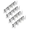 QUISTAL 5 Pin L Hook - Premium Glossy Clothes, Towel, Keys and Robe Hook Rail Wall, Door, Bedroom, Bathroom Steel Hook (Silver) (Pack of 4) view 2