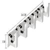 QUISTAL 5 Pin L Hook - Premium Glossy Clothes, Towel, Keys and Robe Hook Rail Wall, Door, Bedroom, Bathroom Steel Hook (Silver) (Pack of 4) view 3