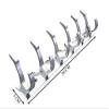 QUISTAL 6 Pin Duck Hook Pack of 3 - Premium Dual Edges Hook for Hanging Clothes, Towel, Keys and Robe Hook Rail Wall, Door, Bedroom, Bathroom Steel Hook (Silver) (3) view 3